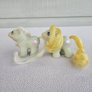 VTG G1 My Little Pony Newborn Twins Baby Jangles & Tangles Hasbro 1987 MLP